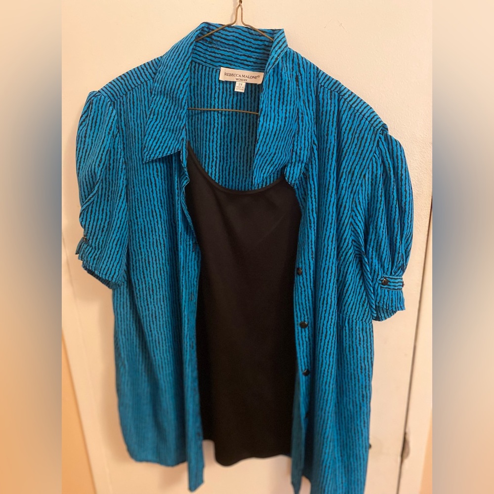 Blue stripe Rebecca Malone brand